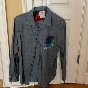 On the bays button down flannel like shirt